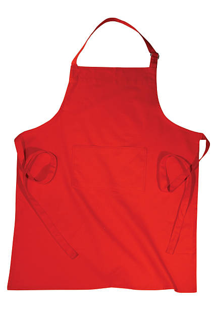 istock An red apron isolated on a white background 157527833