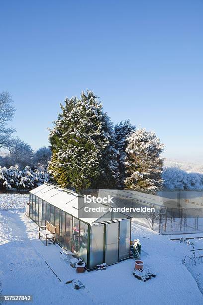 Nevadascomment E Frosty Inverno Com Efeito De Estufa - Fotografias de stock e mais imagens de Estufa - Estrutura Feita pelo Homem