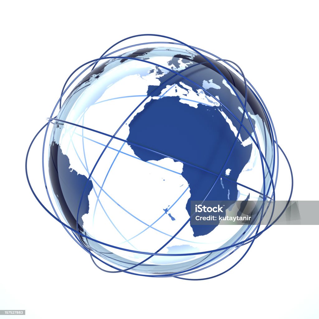 Glassy globe  Globe - Navigational Equipment Stock Photo