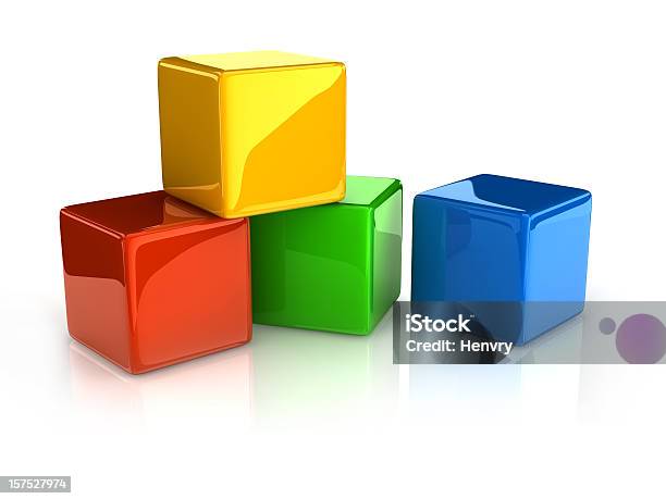 Colorful Cubes Stock Photo - Download Image Now - Blue, Color Image, Contrasts