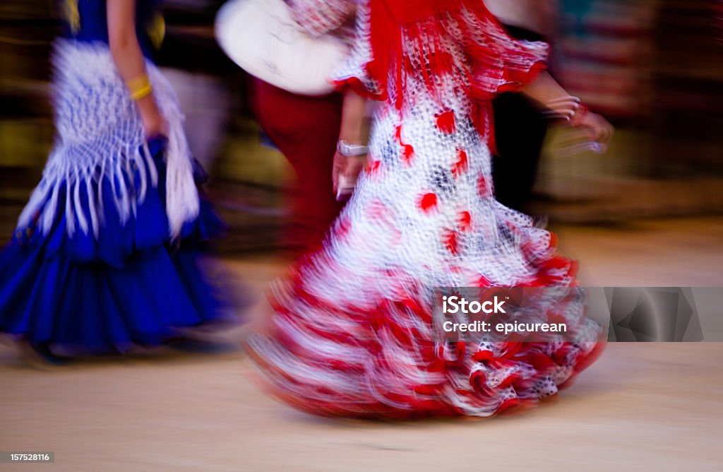 Flamenco abito-motion blur - Foto stock royalty-free di Flamenco - Danza tradizionale