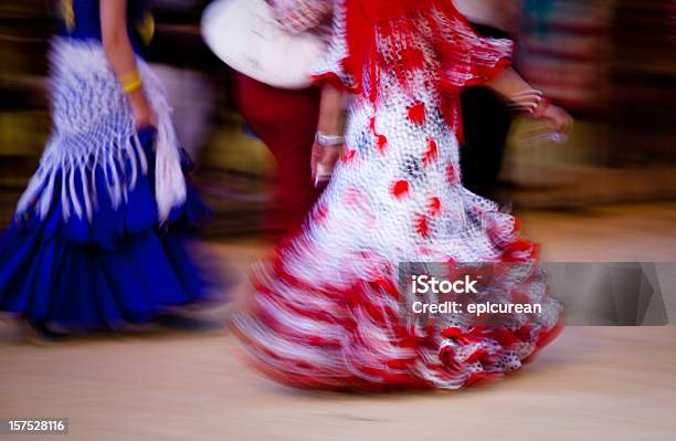 Flamenco Abitomotion Blur - Fotografie stock e altre immagini di Flamenco - Danza tradizionale - Flamenco - Danza tradizionale, Siviglia, Adulto