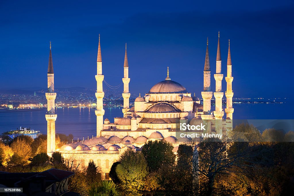 Blaue Moschee in Istanbul, Türkei - Lizenzfrei Außenaufnahme von Gebäuden Stock-Foto