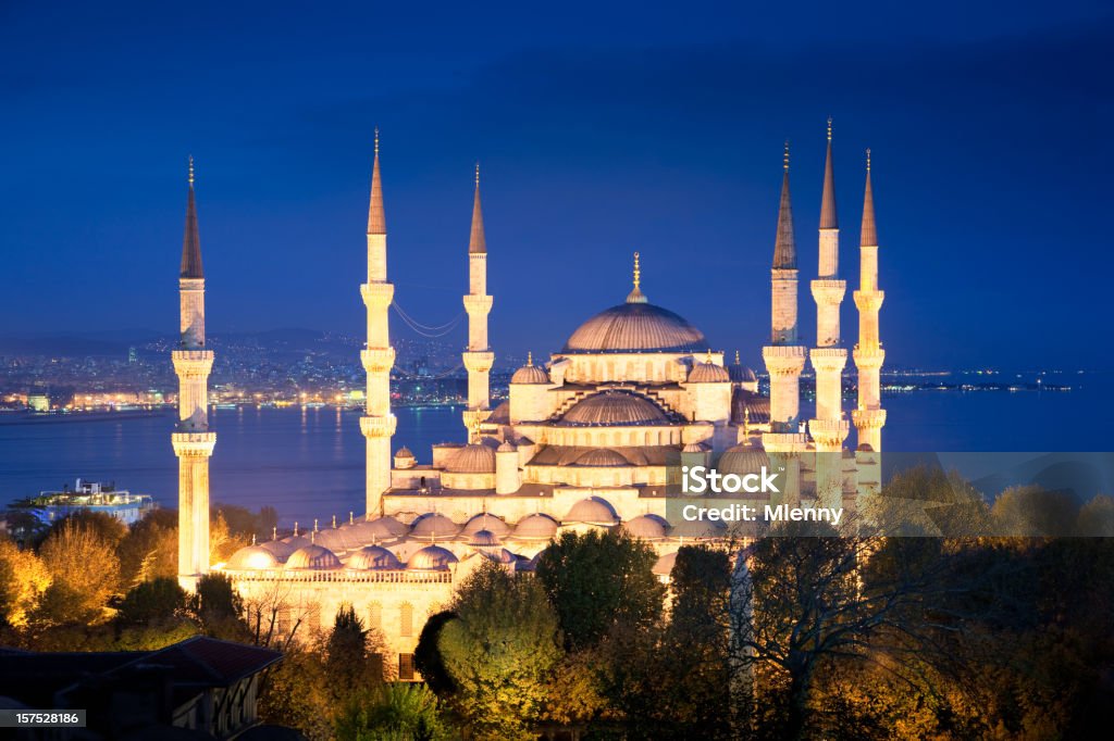 블루 모스크 (Istanbul Turkey - 로열티 프리 건물 외관 스톡 사진