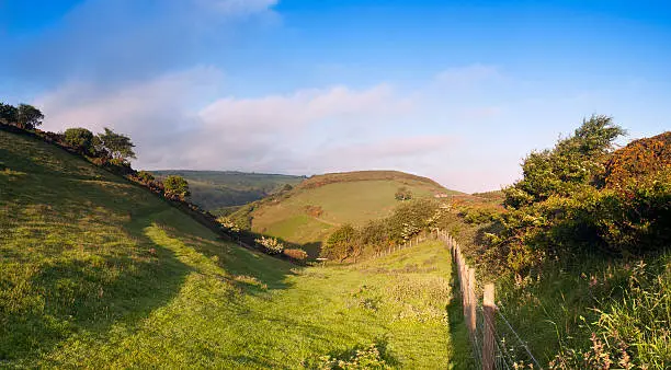 Photo of Countryside farming  scenic in spring, Exmoor, Devon.