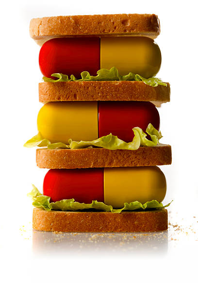 healthy sandwich stock photo