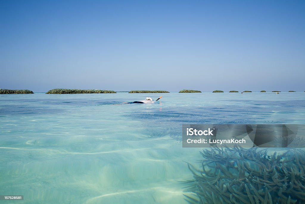 Cottonwood, weisser Strand mit türkisblauem Wasser - Lizenzfrei Ari-Atoll Stock-Foto