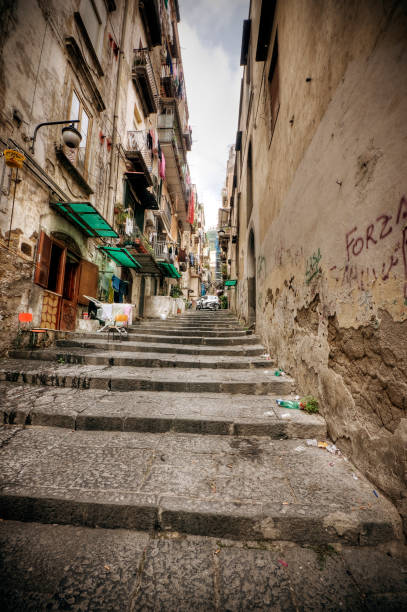 view of the center of Pietrapertosa village inside the Dolomiti Lucane, Potenza province, Basilicata