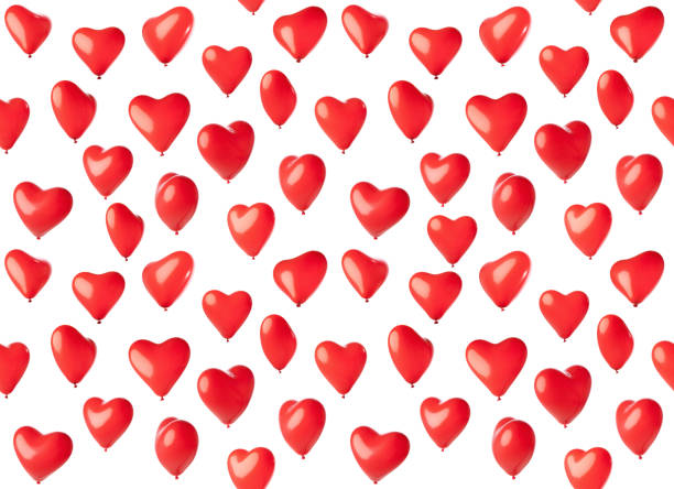 Seamless heart shaped balloons