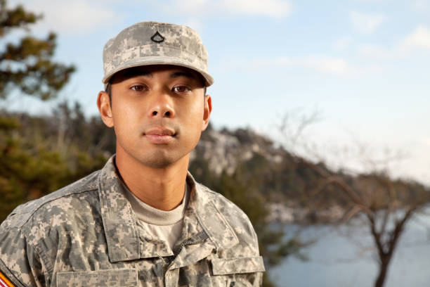 istock Young American Soldier Portrait 157529185