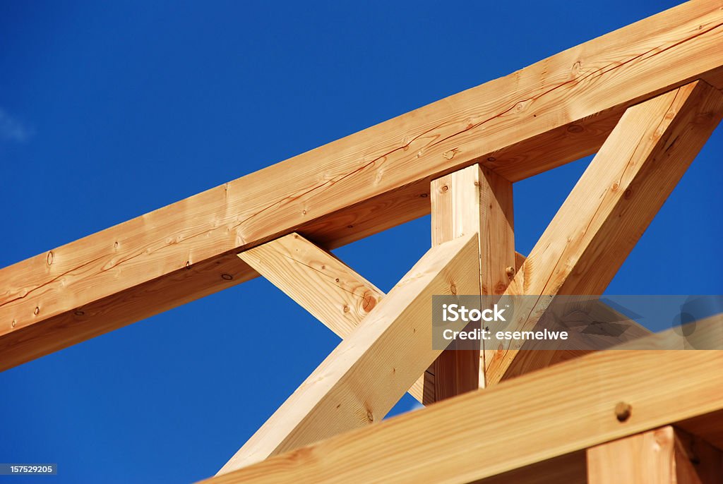 Legname costruzione a telaio - Foto stock royalty-free di Legno