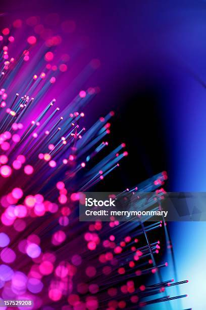 Pink And Purple Fantasy Lights Stock Photo - Download Image Now - Fiber Optic, Pink Color, Purple