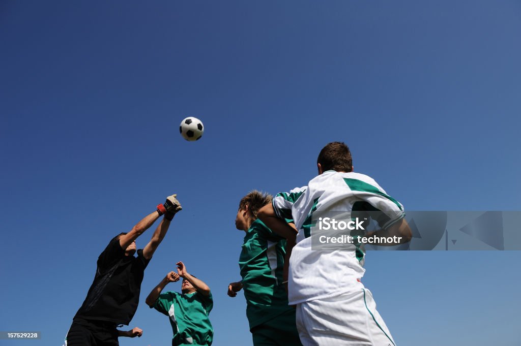 Vier Fußballspieler in Aktion - Lizenzfrei Sport Stock-Foto