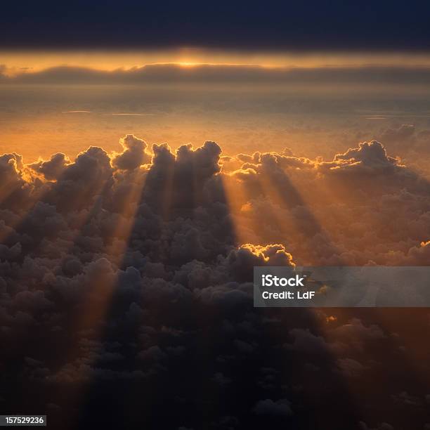 Sunset From The Sky Stock Photo - Download Image Now - Backgrounds, Cloud - Sky, Cloudscape