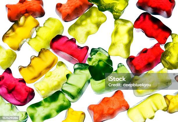 Lighting Gummibears Background Stock Photo - Download Image Now - Gummi Bears, Candy, Cheerful