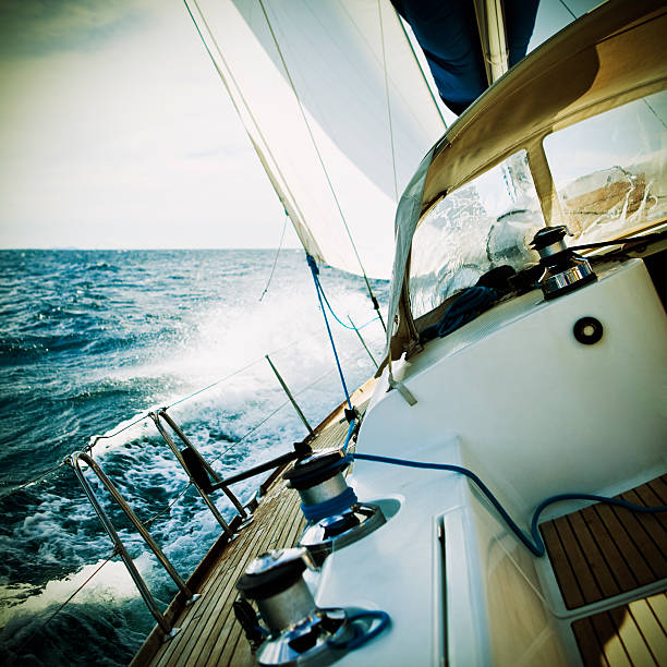 istock Sailing in the wind with sailboat 157529294