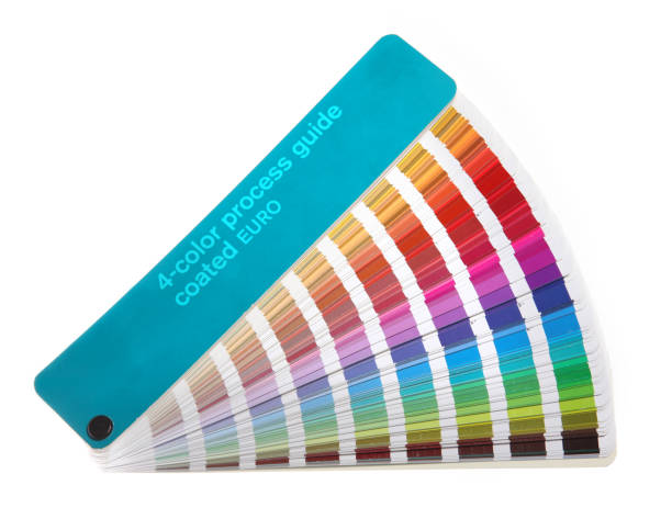 istock Colour guide - pantone swatch book on white 157529390