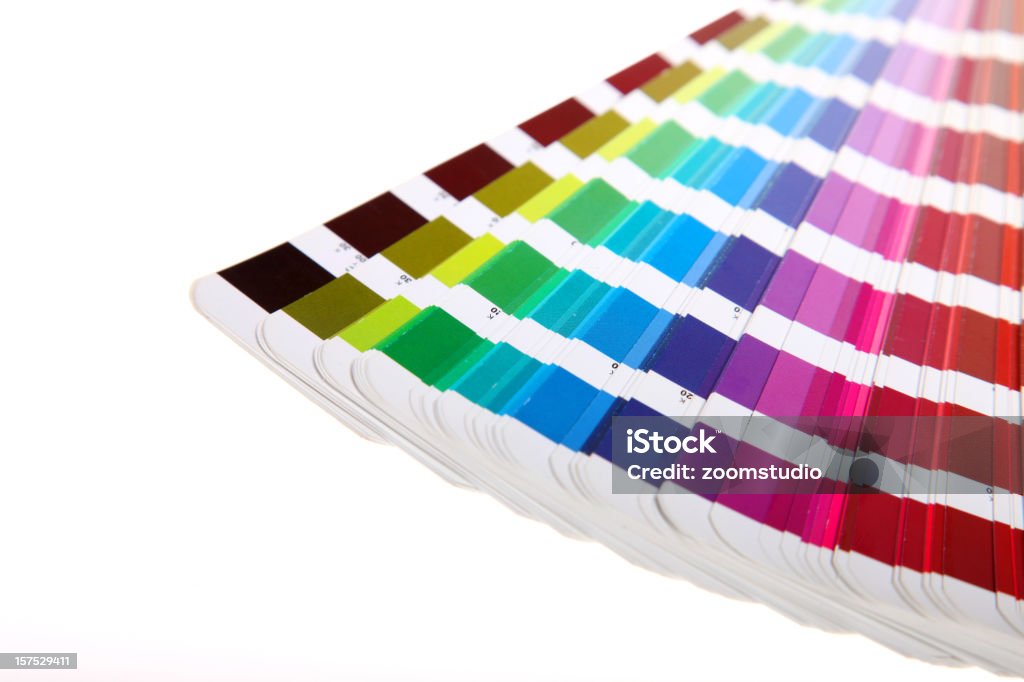 Guia de Cores pantone swatch livro em branco - Foto de stock de Alagado - Molhado royalty-free