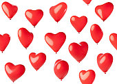 Seamless heart shaped balloons