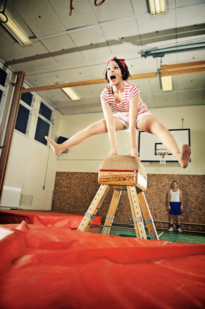 istock Woman jumping over a buck 157529469