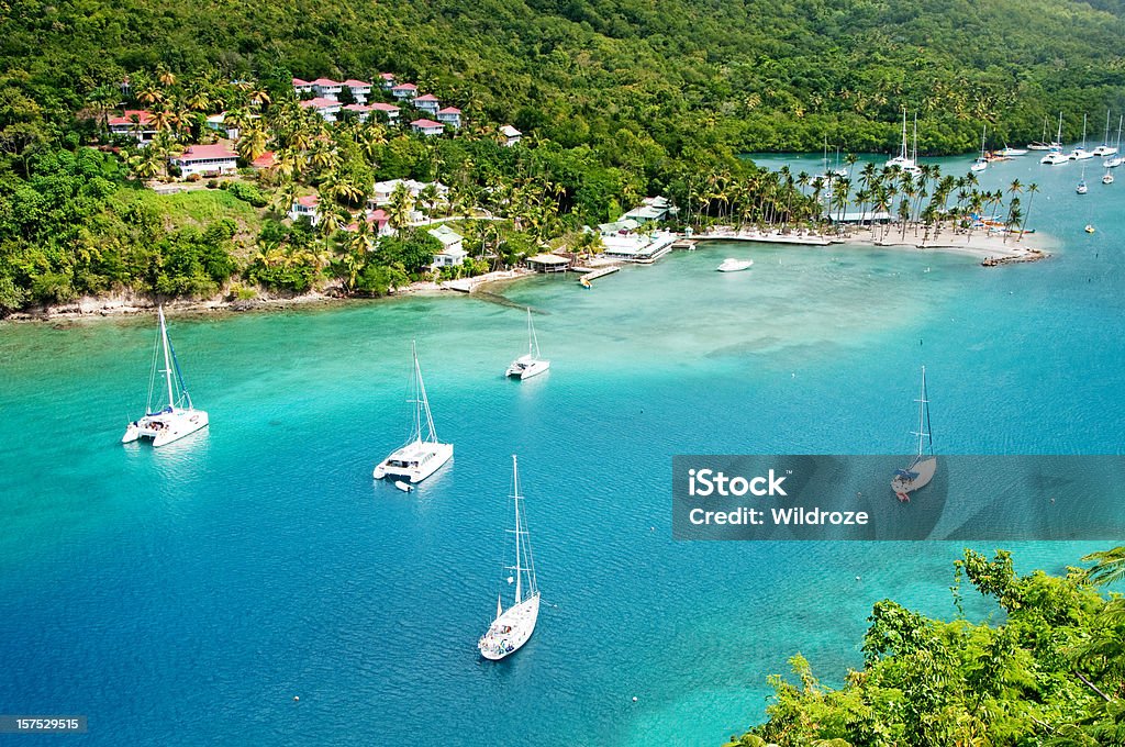 St. Lucia Marigot Bay - Foto stock royalty-free di Acqua