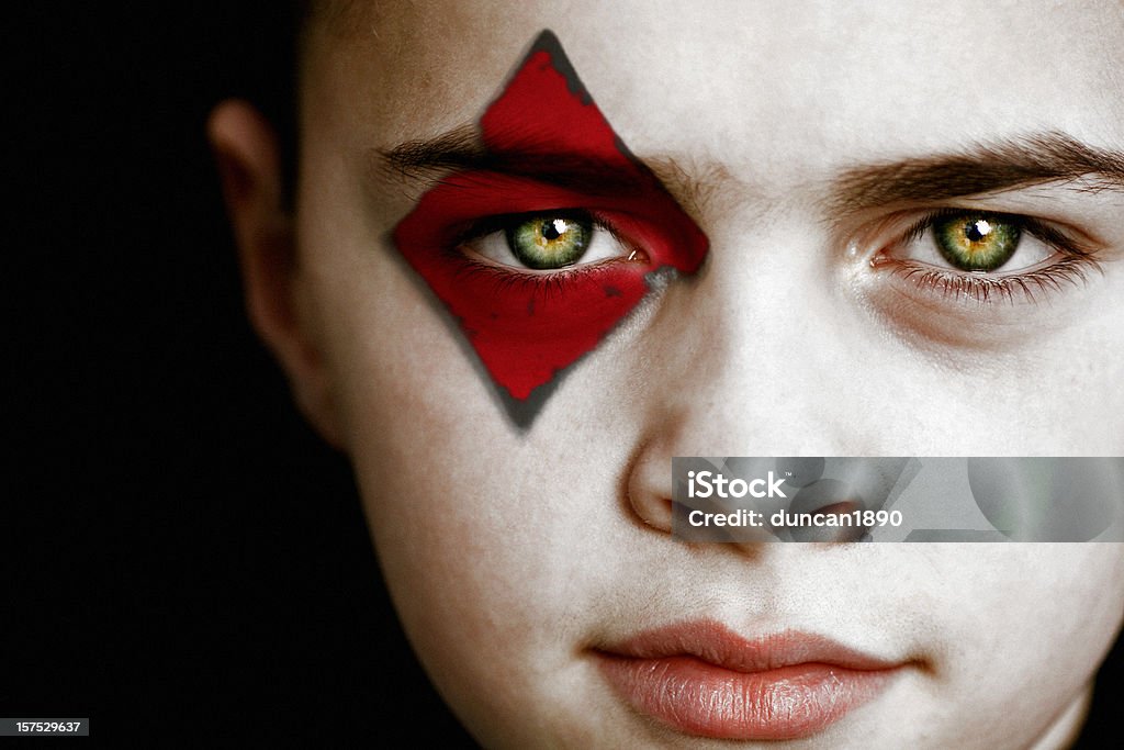 Jack of Diamonds - Lizenzfrei Bemaltes Gesicht Stock-Foto