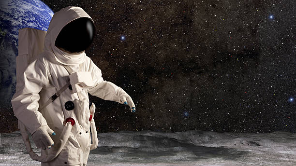 istock Astronaut In Space On The Moon 157529651