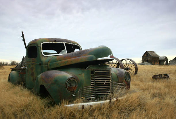 istock Old Rusty Truck and Homestead 157529687
