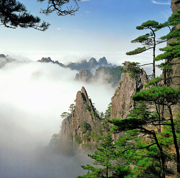 Beauty In Nature  huangshan mountains stock pictures, royalty-free photos & images