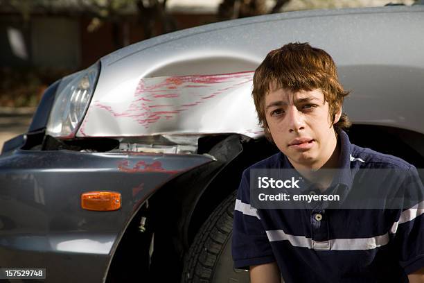 Teen Driver Stock Photo - Download Image Now - Car, Dented, Anxiety