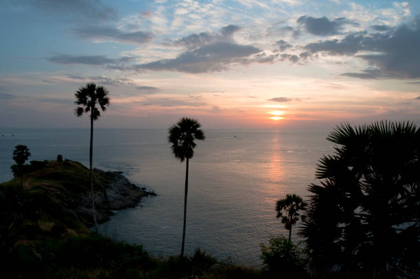 Dramatic sky at sunset in Lhoknga, Aceh province, Indonesia