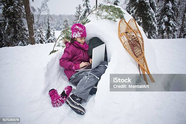 Foto de Navegar Na Net e mais fotos de stock de Criança - Criança, Computador, Neve