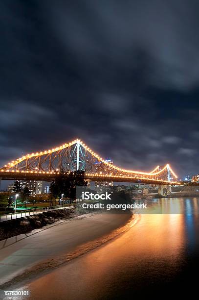 Brisbane Story Bridge At Night Stock Photo - Download Image Now - Architecture, Australia, Australian Culture