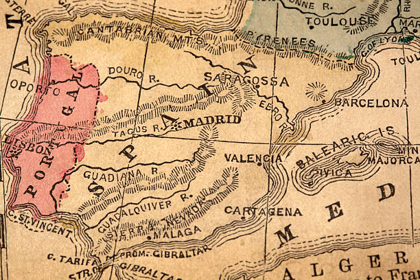 Map of Portugal. Detail from the World Atlas (Webster's Concise.)