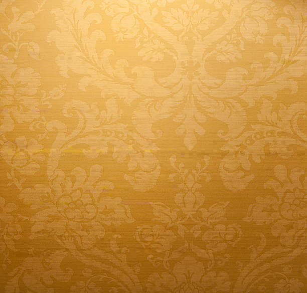 Antique Gold Paper Wall stock photo