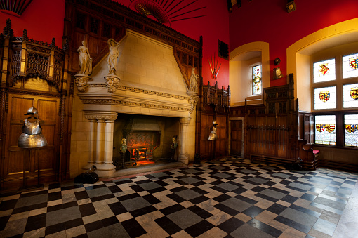 The spectacular Great Hall in Edinburgh Castle, Scotland.