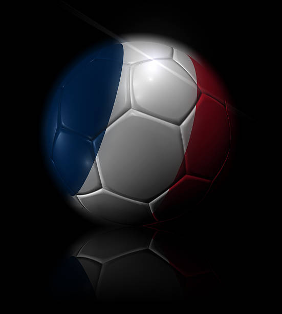 Taking a corner with France flag soccer ball