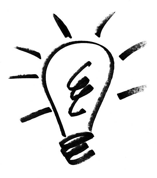 idea lightblub drawing - 電燈泡 插圖 個照片及圖片檔