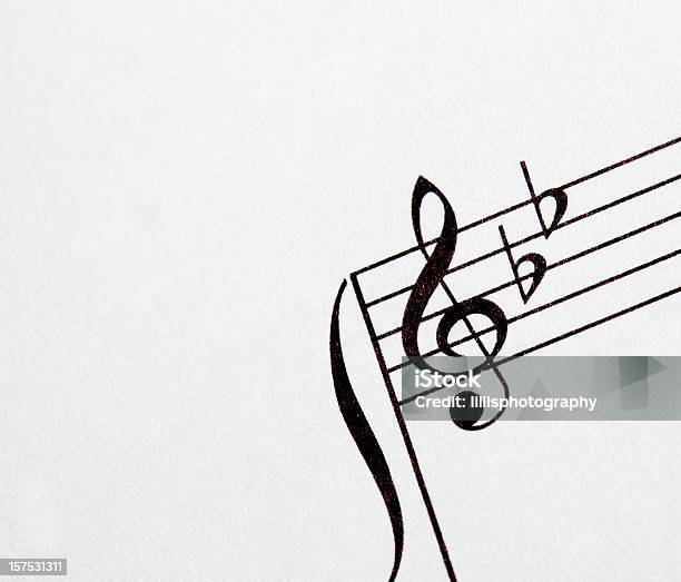 Sheet Music Macro With Copy Space Stock Photo - Download Image Now - Page, Sheet Music, Black And White