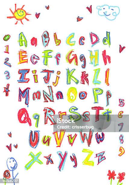 Kids Alphabet Stock Photo - Download Image Now - Child, Drawing - Art Product, Alphabet
