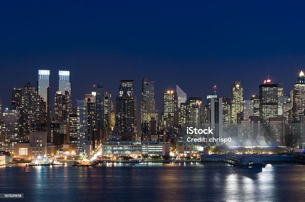 뉴욕-상단 미드타운 맨해튼 at Dusk - 로열티 프리 뉴욕 시 스톡 사진