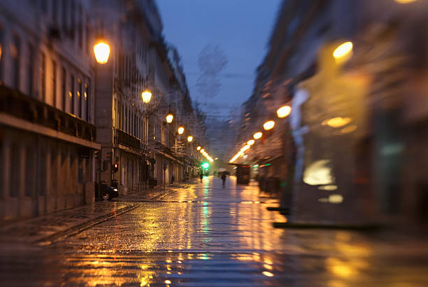 istock Lisbon Street at Nightfall 157532128
