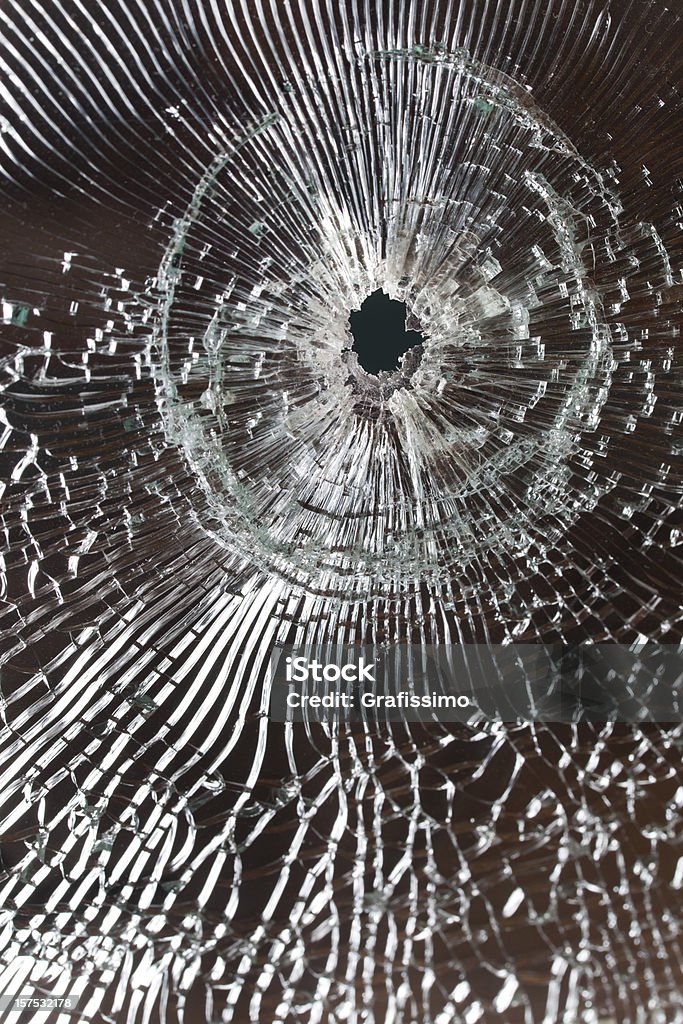 Bullet Shot On Broken Window Stock Photo - Download Image Now -  Backgrounds, Breaking, Broken - iStock