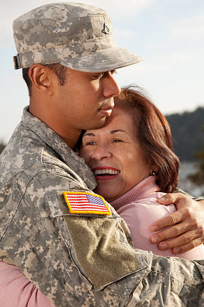 istock American Soldier with Mother 157532321