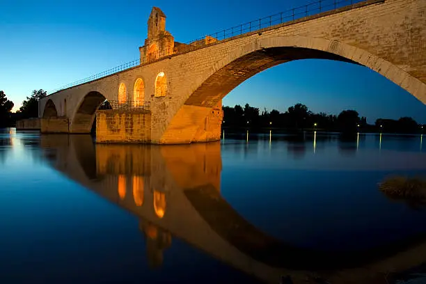 Saint-Bénezet bridge over Rhone, Avignon, Provence, France.