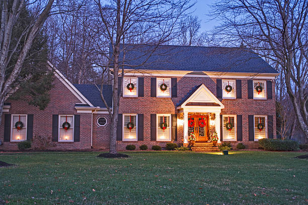 istock Home for Christmas at night 157532594