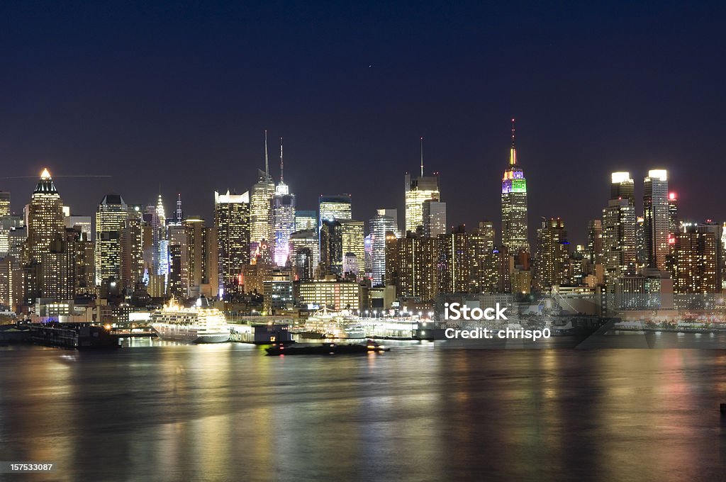 New York Midtown Manhattan in der Dämmerung - Lizenzfrei Abenddämmerung Stock-Foto