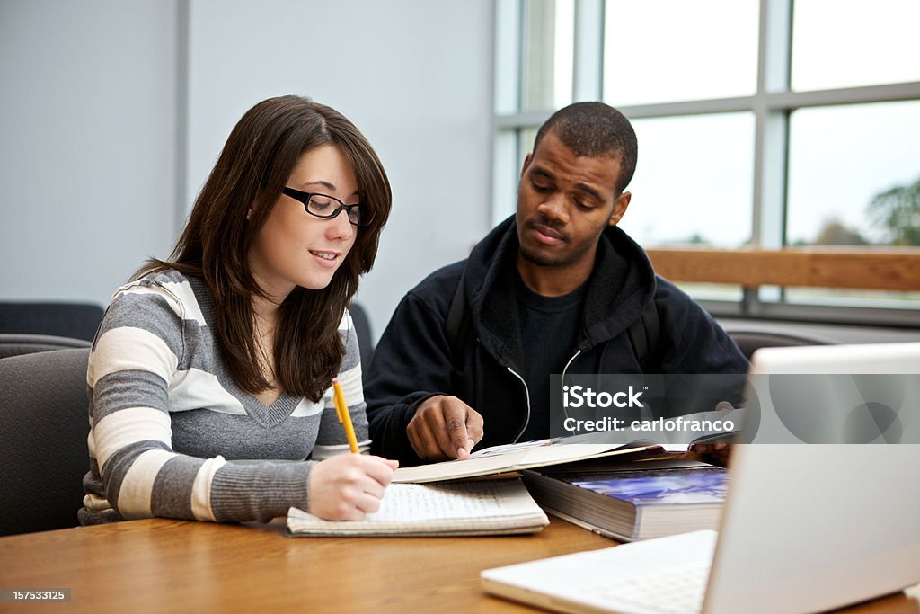 college students studying  Adult Stock Photo