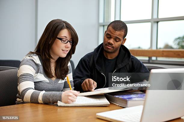 College Students Studying Stock Photo - Download Image Now - Adult, African Ethnicity, American Culture