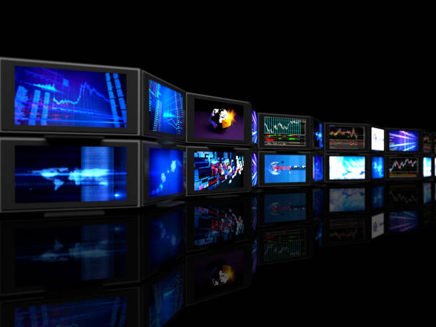 istock defocused  stock exchange rates tv screens 157533210